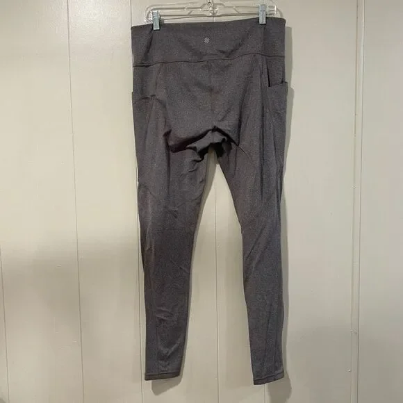 Athleta Gray High Rise Leggings with Pockets XLT Tall - Picture 2 of 6